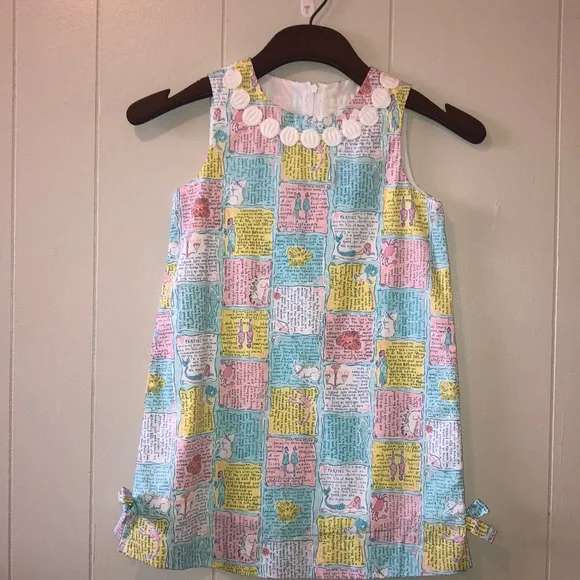 2X HOST PICK🌞Lilly Pulitzer Classic Shift Dress -HTF-WRITTEN IN THE STARS size 6 - Picture 1 of 2